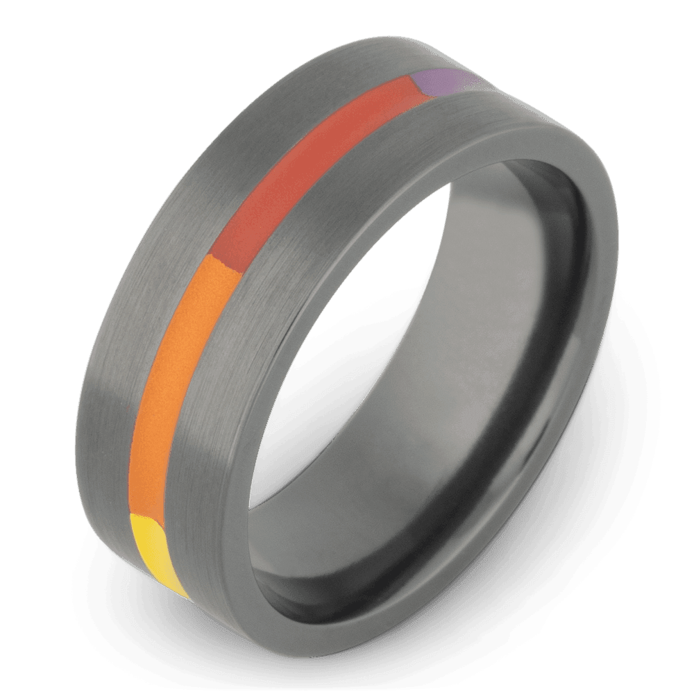 The Brady: Black Zirconium Men's Wedding Band