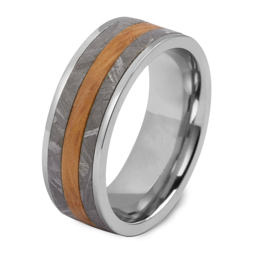Men's Tungsten Wedding Ring with 8mm Copper Stripe Band | Bonzerbands