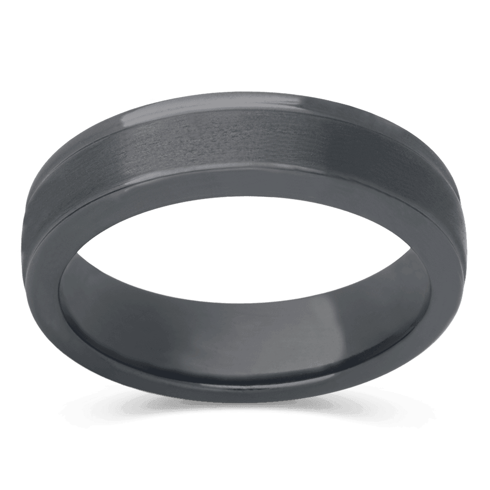 Men's Tantalum Wedding Ring with 8mm Matte Finish Band | Bonzerbands