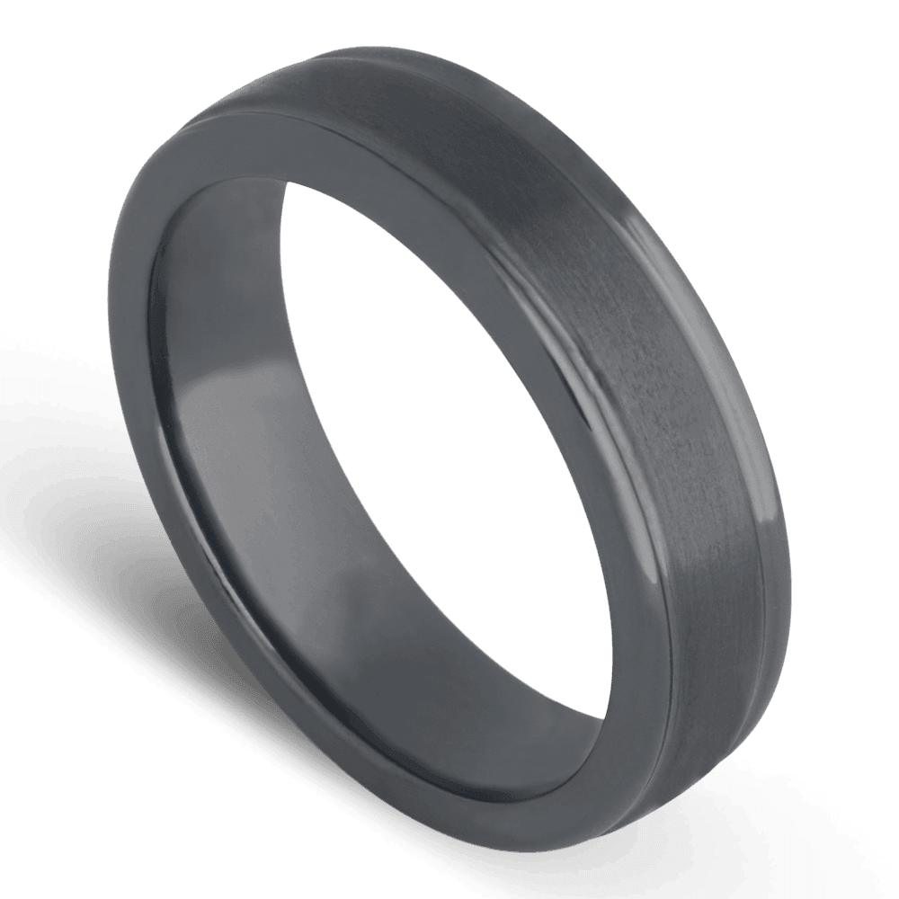 Men's Tantalum Wedding Ring with 8mm Matte Finish Band | Bonzerbands