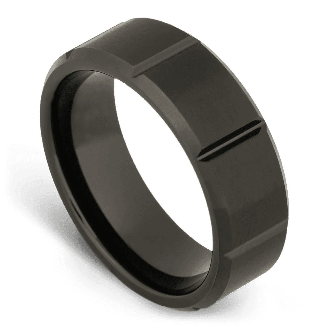 Men's Tungsten Wedding Ring with 8mm Satin Band | Bonzerbands
