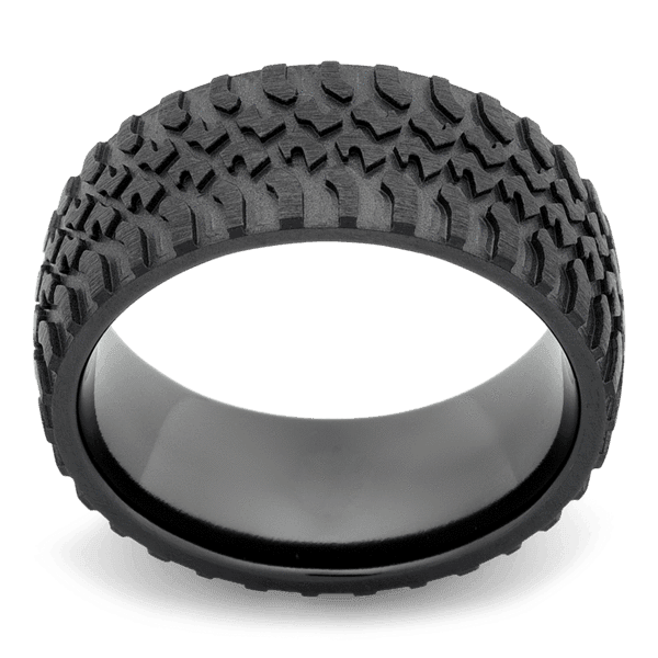Men's Black Zirconium Wedding Ring with 9mm Cerakote Band | Bonzerbands