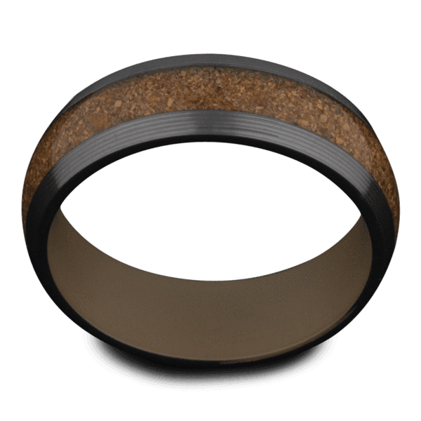 Men's Black Zirconium Wedding Ring with 7mm Black Zirconium Band | Bonzerbands