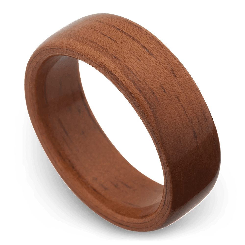 Men's Koa Wood Wedding Ring with 8mm Domed Design Band | Bonzerbands