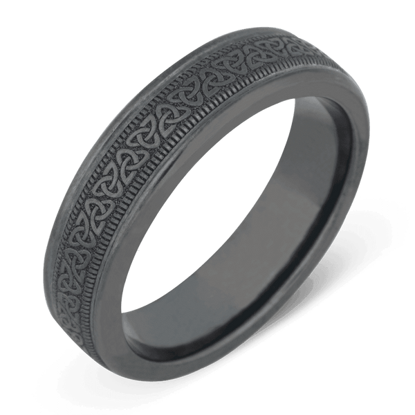 Men's Tantalum Wedding Ring with 6mm Celtic Design Band | Bonzerbands