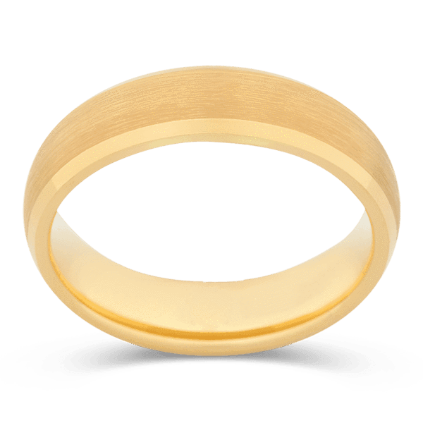 Men's Tungsten Wedding Ring with 6mm | 8mm 14k Gold Plating Band | Bonzerbands