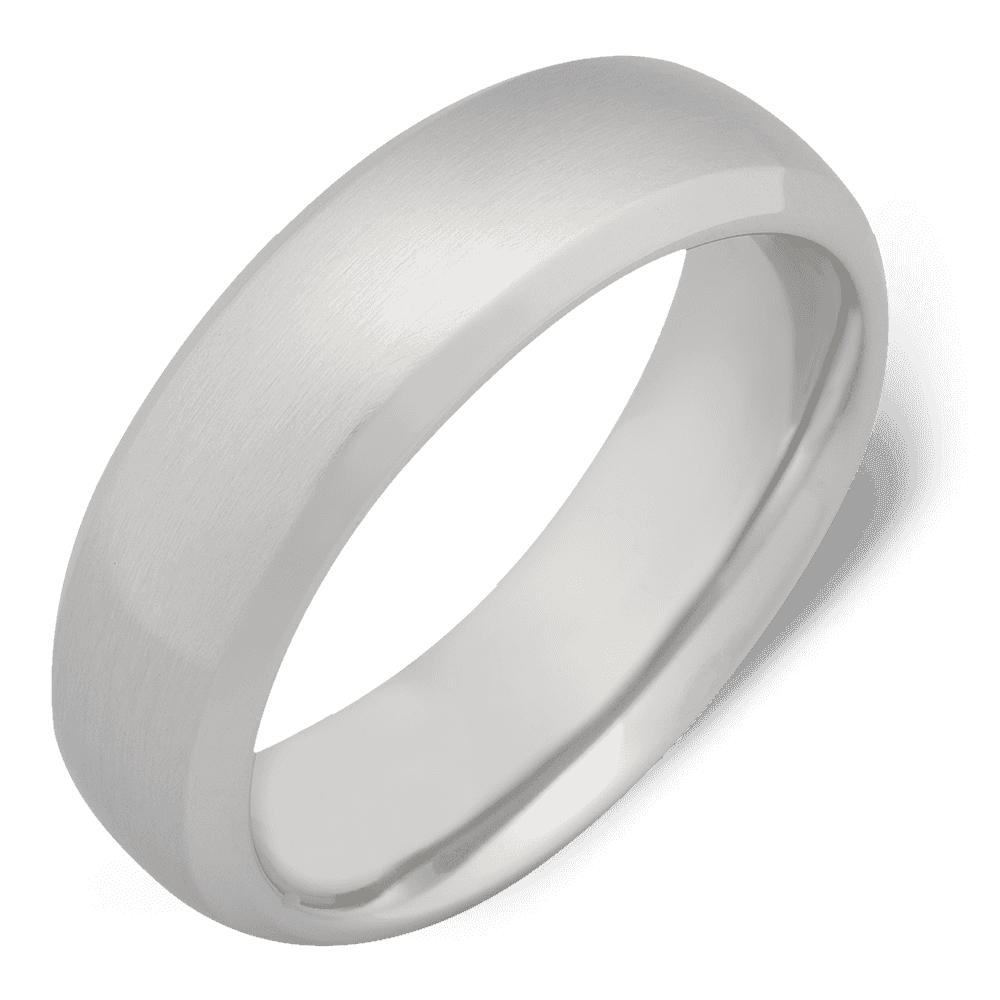 Men's Cobalt Chrome Wedding Ring with 7mm Satin Finish Band | Bonzerbands