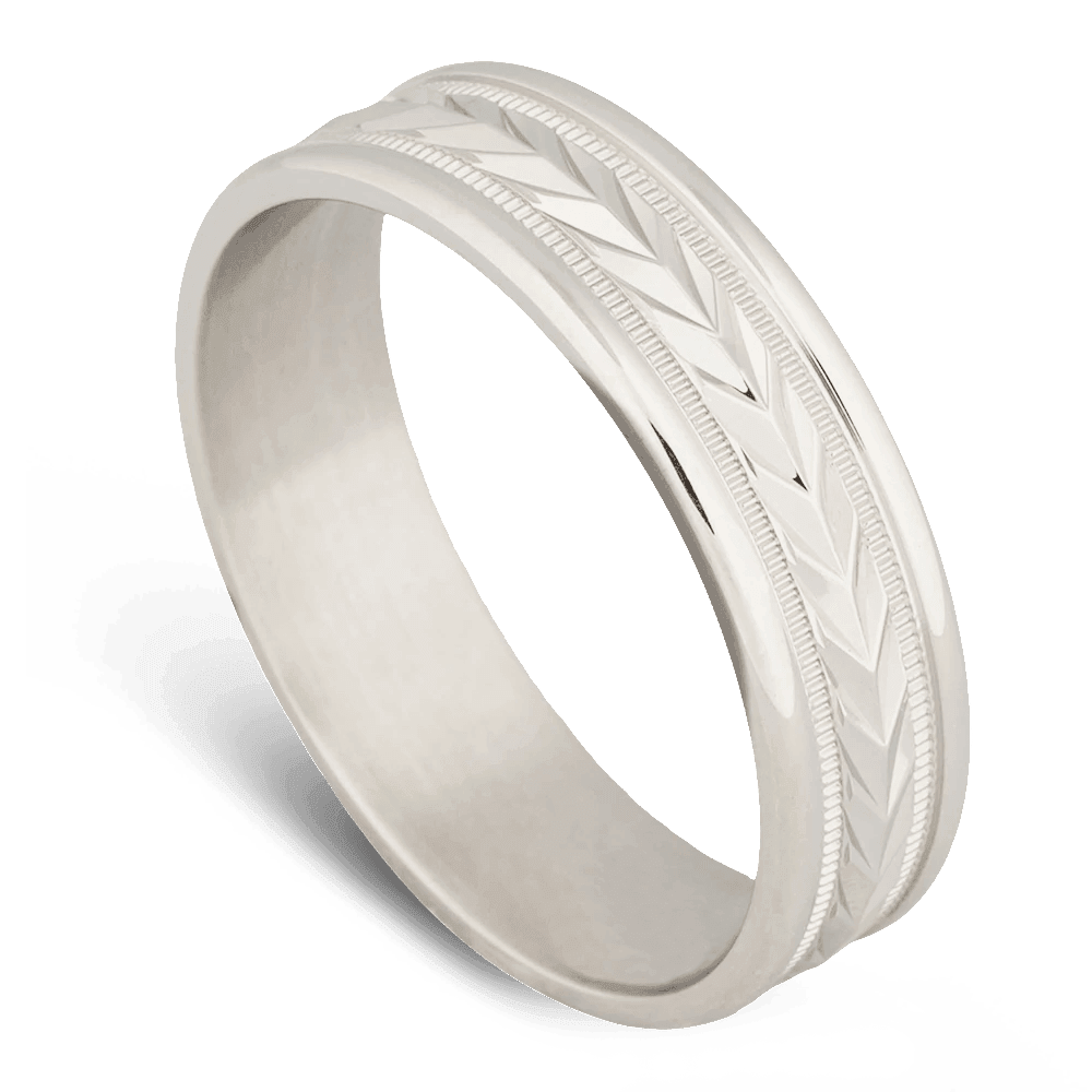 Men's Gold Wedding Ring with 6mm Platinum Band | Bonzerbands