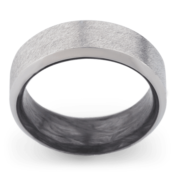 Men's Titanium Wedding Ring with 8mm Carbon Fiber Band | Bonzerbands