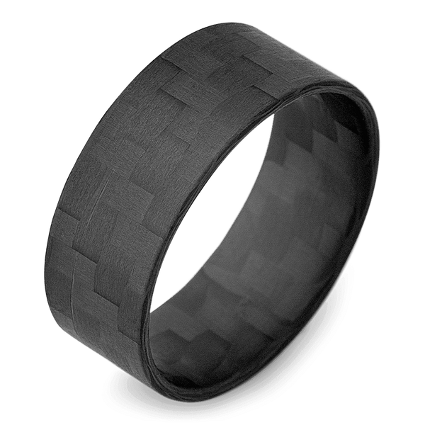 Men's Carbon Fiber Wedding Ring with 8mm Lightweight Design Band | Bonzerbands