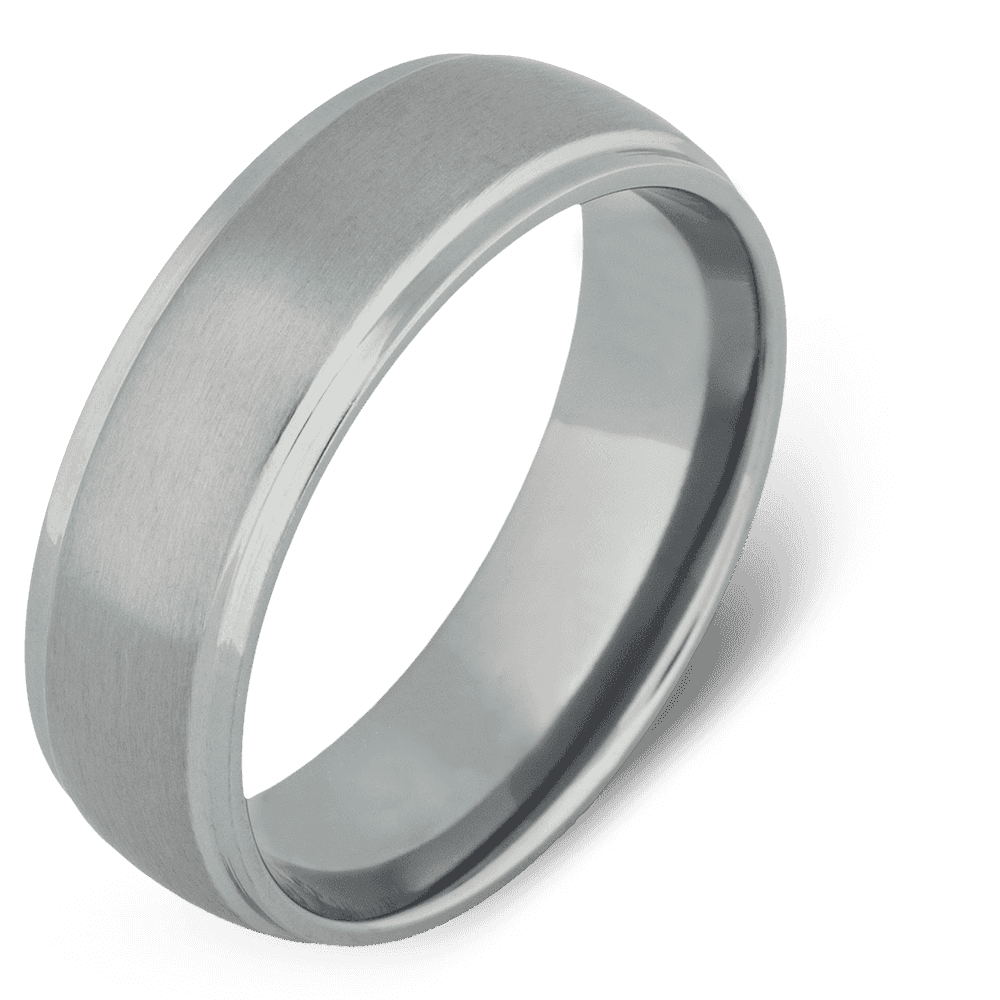 Men's Tantalum Wedding Ring with 7mm Satin Finish Band | Bonzerbands