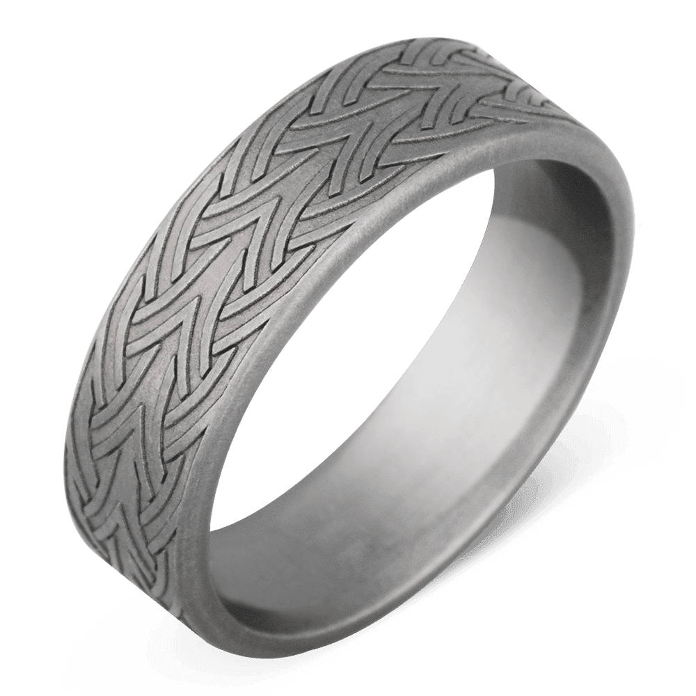 Men's Tantalum Wedding Ring with 8mm Celtic Band | Bonzerbands