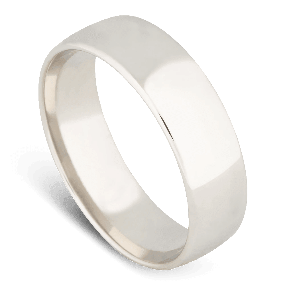 Men's Gold Wedding Ring with 6.5mm Platinum Band | Bonzerbands