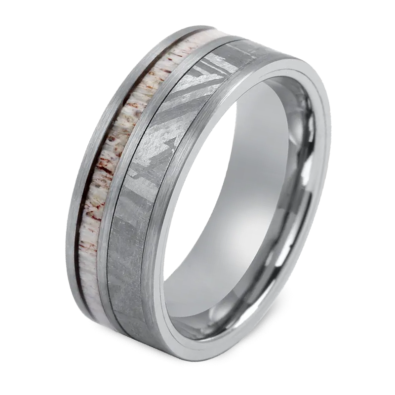 Men's Tungsten Wedding Ring with 6mm | 8mm Brushed Band | Bonzerbands