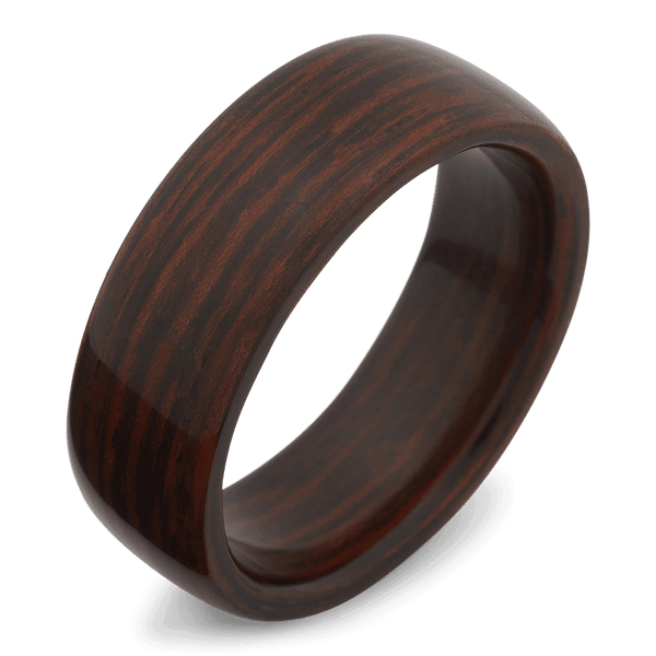 Men's Rosewood Wedding Ring with 8mm Santos Rosewood Band | Bonzerbands