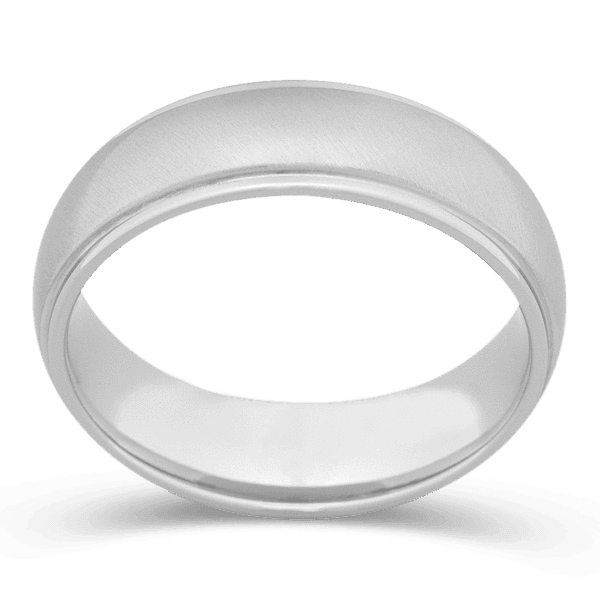 Men's Cobalt Chrome Wedding Ring with 7mm Stepped Edge Band | Bonzerbands