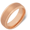 Men's Tungsten Wedding Ring with 8mm 18k Rose Gold Band | Bonzerbands
