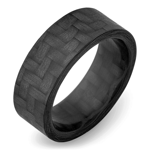 Men's Carbon Fiber Wedding Ring with 8mm Lightweight Design Band | Bonzerbands