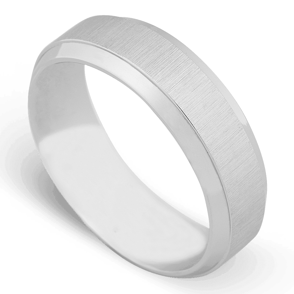 Men's Cobalt Chrome Wedding Ring with 7mm Satin Finish Band | Bonzerbands