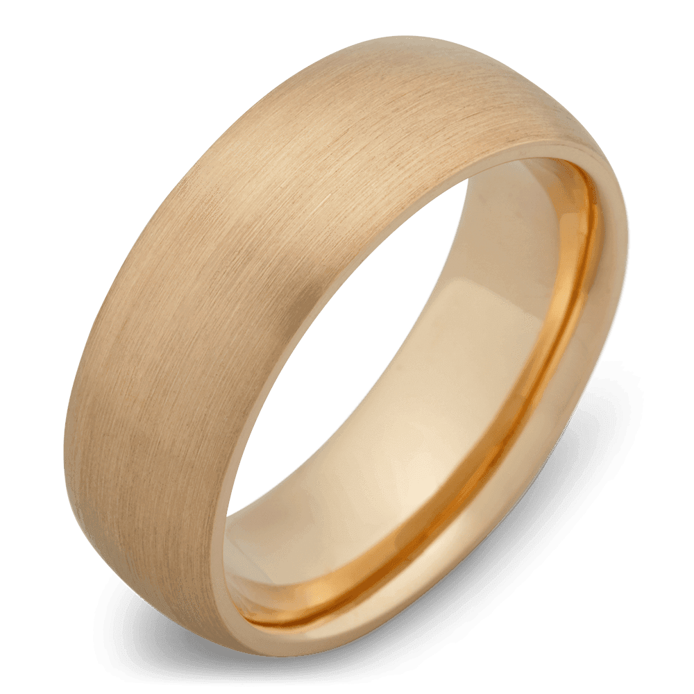 Men's 14k Solid Gold Wedding Ring with 8mm Matte Band | Bonzerbands