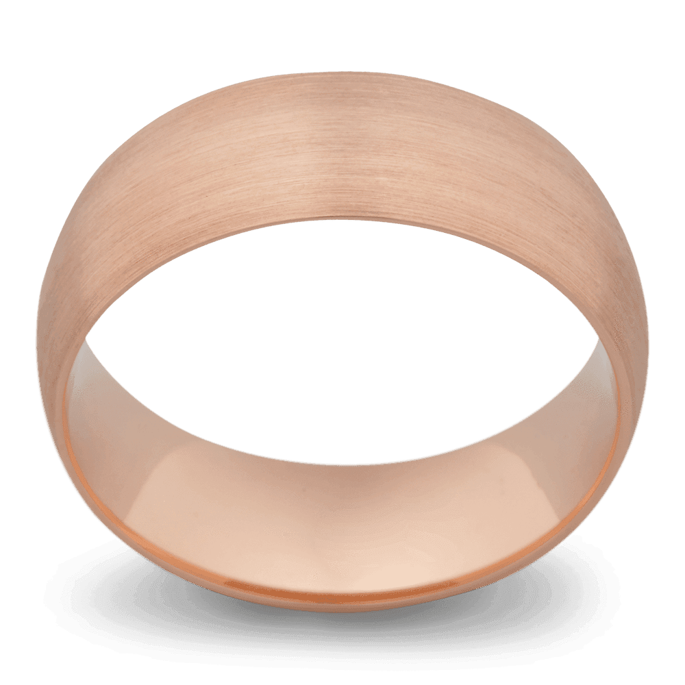 Men's 14k Solid Gold Wedding Ring with 8mm Matte Band | Bonzerbands