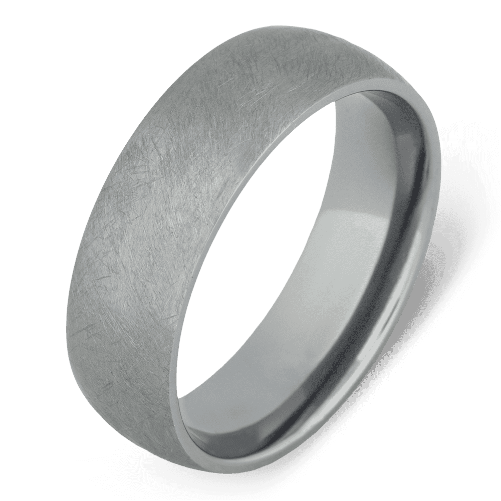 Men's Tantalum Wedding Ring with 7mm Distressed Finish Band | Bonzerbands