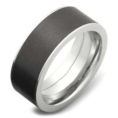 The Rush - Cobalt Chrome Men's Wedding Band Ring 8mm