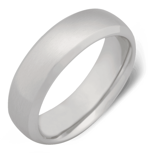 Men's Cobalt Chrome Wedding Ring with 7mm Silver Coating Band | Bonzerbands