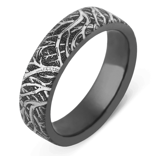 Men's Titanium Wedding Ring with 6.5mm Satin Band | Bonzerbands