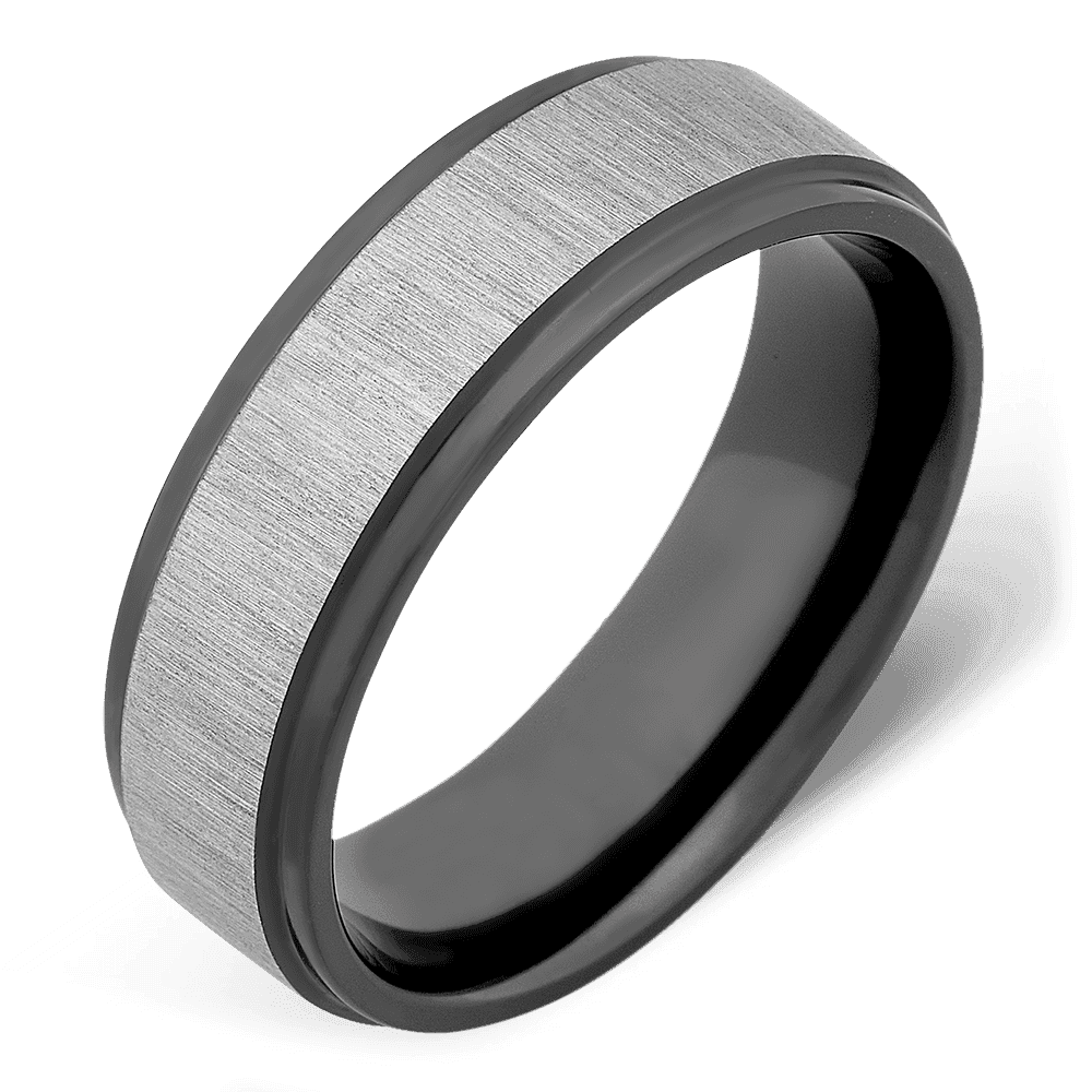 The Brady: Black Zirconium Men's Wedding Band