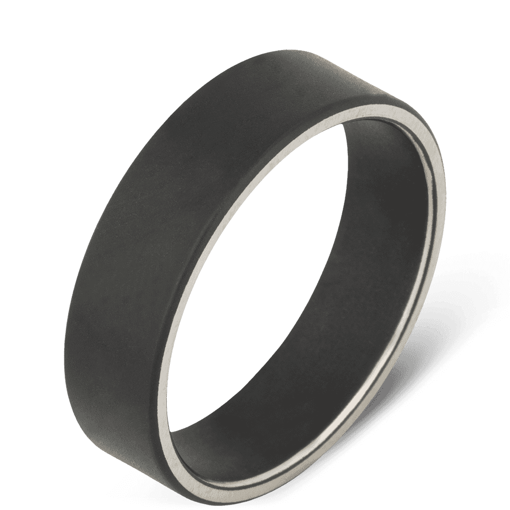 Men's Steel Barrel Wedding Ring with 7mm Shotgun Barrell Band | Bonzerbands